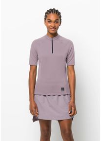 Jack Wolfskin Damen Funktionsshirt "BIKE COMMUTE HZ T W", lila, Gr. XL, OBERSTOFF 100% POLYESTER FUTTER 100% POLYESTER, Shirts