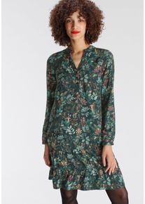 AJC Damen Hemdblusenkleid, bunt, feminin, Gr. 34, geblümt, Jersey, Obermaterial: 100% Viskose, Kleider, kniefrei, elegant, aus Viskose, Langarm, mit