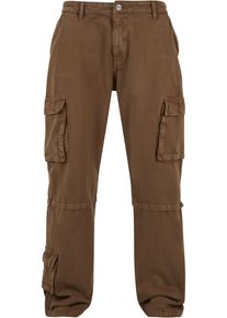 DEF Herren Cargohose "DEF Herren DEF Pocket Cargopant", braun, Gr. 30, unifarben, 98% Baumwolle, 2% Elasthan, Hosen