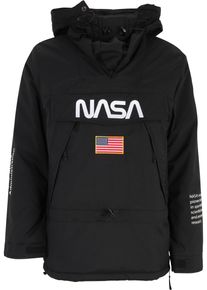 MisterTee Herren Windbreaker "MisterTee Herren NASA Windbreaker", schwarz, casual, Gr. XS, unifarben, 100% Polyamid, Jacken