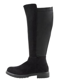 sheego Damen Weitschaftstiefel "Große Größen", Gr. 39, schwarz, Obermaterial: 100% Polyester, klassisch, Schuhe, mit Stretcheinsatz, in