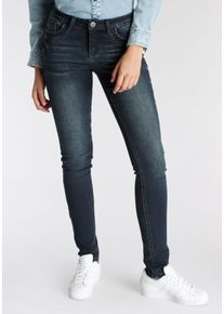 Arizona Damen Skinny-fit-Jeans, blau, Basic, Gr. 34, Denim/Jeans, Obermaterial: 74% Baumwolle, 24% Polyester, 2% Elasthan, Jeans, extra-enger