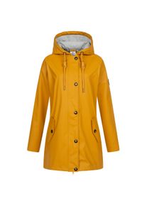 DEPROC Active Damen Regenjacke "Friesennerz ANKERGLUT HVN", gelb, casual, Gr. 46, Obermaterial: 100% Polyurethan; Futter: 100% Polyester, Jacken,