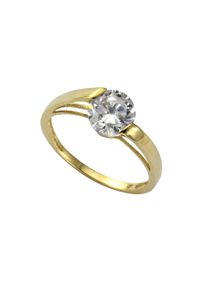 Diamonds by Ellen K. Damen Fingerring "Gold 333 mit Zirkonia weiß 8mm", 019 (60,0), Gold, gelb, FASCINATION BY ELLEN K., Gold, Fingerringe