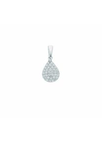 Adelia´s ADELIA ́S Damen Ketten-Anhänger "Damen Goldschmuck 585 Weißgold Anhänger mit Zirkonia", mit Zirkonia, Weißgold 585, silber, Weißgold 585,