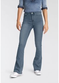 Arizona Damen Bootcut-Jeans "Ultra Stretch", blau, modisch, Gr. 34, Denim/Jeans, Obermaterial: 63% Baumwolle, 32% Polyester, 5% Elasthan, Jeans,