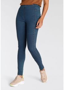 Arizona Damen Jeansjeggings, blau, Basic, Gr. 48, Denim/Jeans, Obermaterial: 63% Baumwolle, 32% Polyester, 5% Elasthan, Jeans, extra-eng geschnittene