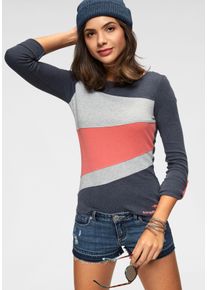 Kangaroos Damen Longsleeve, bunt, casual, Gr. 52, meliert, kontrastfarbene Details, Rippware, Obermaterial: 70% Baumwolle, 28% Polyester, 2% Viskose,