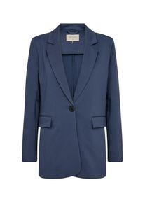 Freequent Damen Jackenblazer "FQNANNI", blau, casual, Gr. L, unifarben, Web, Obermaterial: 73% Polyester, 24% Viskose, 3% Elasthan, Blazer, mit