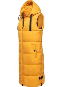 Navahoo Damen Steppweste "Schnuffelchen", gelb, modisch, Gr. XS, Oberstoff: 100% Polyester; Futter: 100% Polyester; Wattierung: 100% Polyester,