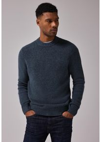 Street One MEN Herren Rundhalspullover, blau, casual, Gr. XL, unifarben, Stoff, 44% Polyacryl, 29% Polyester, 23% Wolle, 4% Elasthan, Pullover, aus