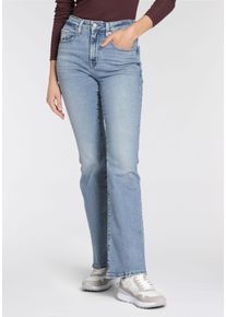 Levi's LEVI'S Damen Schlagjeans "726 HR FLARE", blau, casual, Gr. 32, Web, Obermaterial: 85% Baumwolle, 7% Lyocell, 6% Elastomultiester, 2% Elasthan, Jeans