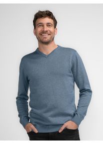 Herren V-Ausschnitt-Pullover "Men Knitwear V-Neck Basic", grau, casual, Gr. S, PETROL INDUSTRIES, Strick, Obermaterial: 50% Baumwolle, 50% Polyacryl,