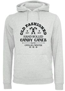 F4NT4STIC Damen Kapuzenpullover "Cany Canes Retro Christmas Sign", grau, casual, Gr. S, Obermaterial: 65% Baumwolle, 35% Polyester, Pullover, Premium