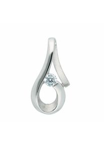 Adelia´s ADELIA ́S Damen Ketten-Anhänger "Damen Goldschmuck 333 Weißgold Anhänger mit Zirkonia", mit Zirkonia, Weißgold 333, silber, Weißgold 333,