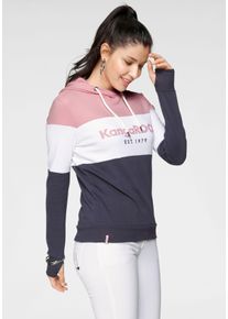 Kangaroos Damen Hoodie, bunt, casual, Gr. 32, gestreift, bedruckt, Interlock, Obermaterial: 100% Baumwolle, Sweatshirts, Langarm mit Daumenlöchern,