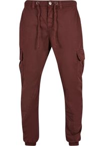Urban Classics Herren Cargohose "Urban Classics Herren Cargo Jogging Pants", rot, Gr. S, unifarben, 100% Baumwolle, Hosen