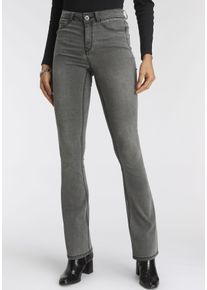 Arizona Damen Bootcut-Jeans "Ultra Stretch", grau, modisch, Gr. 76, Denim/Jeans, Obermaterial: 63% Baumwolle, 32% Polyester, 5% Elasthan, Jeans,