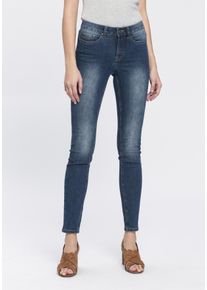 Arizona Damen Slim-fit-Jeans "Shaping", blau, Basic, Gr. 48, Jeans, Obermaterial: 79% Baumwolle, 19% Polyester, 2% Elasthan, Jeans, enge Passform,