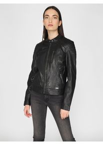 Mustang Damen Lederjacke "31021323", schwarz, Gr. S, Obermaterial: 100% Lammleder / Innenfutter: 100% Baumwolle / Taschenfutter: 100% Baumwolle /