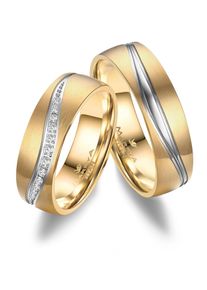 MARRYA Damen Verlobungsring "Titan Ringe Trauringe Eheringe Partnerringe", 66, Titan, gold, Titan, Fingerringe