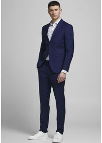 Jack & Jones JACK & JONES Herren Anzug "JPRFRANCO SUIT NOOS", blau, modisch, Gr. 46, meliert, Web, Obermaterial: 78% Polyester, 17% Viskose, 5% Elasthan, Anzüge