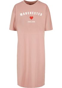 Merchcode Damen Shirtkleid "Merchcode Damen", rosa, klassisch, Gr. L, 100% Baumwolle, Kleider
