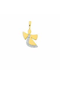 Adelia´s ADELIA ́S Damen Ketten-Anhänger "Damen Goldschmuck 585 Gold Anhänger Engel mit Zirkonia", Gold, gold, Gold, Schmuckanhänger, mit Zirkonia Goldschmuck