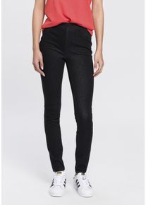 Arizona Damen Jogg Pants "High Waist", schwarz, Basic, Gr. 36, Jersey, Obermaterial: 62% Baumwolle, 28% Polyester, 10% Elasthan, Jeans, extra-eng