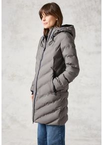 Cecil Damen Steppmantel, gold, casual, Gr. XL, unifarben, Stoff, Obermaterial und Futter: 100% Polyester, Mäntel, mit Kapuze mit Tunnelzugband