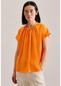 Seidensticker Damen Shirtbluse "Schwarze Rose", orange, Gr. 44, unifarben, 100% Viskose, Blusen, Kurzarm Rundhals Uni