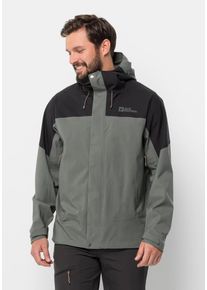 Jack Wolfskin Herren Trekkingjacke "KAMMWEG 2L JKT M", grün, Gr. S, OBERSTOFF 89% POLYESTER, 11% POLYURETHAN 1.FUTTER 100% POLYESTER 2.LINING 84%