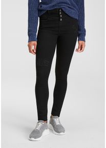 Arizona Damen Skinny-fit-Jeans "Ultra Stretch", schwarz, modisch, Gr. 34, Denim/Jeans, Obermaterial: 63% Baumwolle, 32% Polyester, 5% Elasthan,