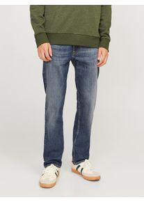 Jack & Jones JACK & JONES Herren Regular-fit-Jeans "JJICLARK JJVINTAGE CB 05", blau, modisch, Gr. 29, Abriebeffekte, Denim/Jeans, Obermaterial: 87% Baumwolle, 11%