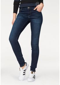 Arizona Damen Skinny-fit-Jeans "Ultra-Stretch", blau, Basic, Gr. 24, Denim/Jeans, Obermaterial: 74% Baumwolle, 24% Polyester, 2% Elasthan, Jeans,