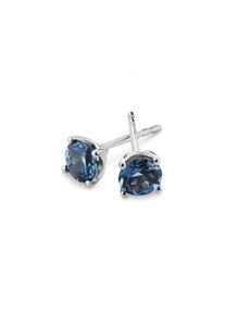 OROLINO Damen Paar Ohrstecker "Gold 585 mit 2x Blautopas (beh.) London Blue", ONE-SIZE, Gold, weiß, Gold, Ohrringe