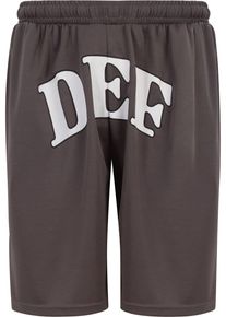 DEF Herren Stoffhose "DEF Herren DEF PRINT Shorts", grau, Gr. XL, 100% Polyester, Hosen
