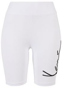 Karl Kani Damen Radlerhose "Karl Kani Damen KKWQ22003WHT Signature Cycling Shorts white", weiß, Gr. XS, unifarben, 95% Baumwolle, 5% Elasthan, Hosen