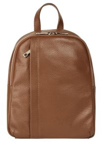 Samantha Look Cityrucksack, braun, Rindsleder, Leder, casual, Rucksäcke, Echt Leder, Made in Italy
