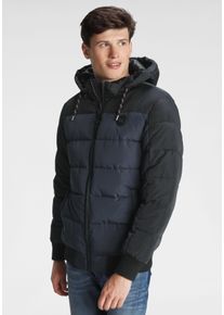 H.I.S. H.I.S Herren Steppjacke, schwarz, casual, Gr. XXL, colorblocking, Web, Obermaterial: 100% Polyester. Futter: 100% Polyester. Wattierung: 100%
