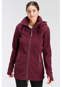 Polarino Damen Fleecejacke, rot, sportlich, Gr. 36, unifarben, Fleece, Obermaterial: 100% Polyester, Jacken, aus Fleece, atmungsaktiv, schnell