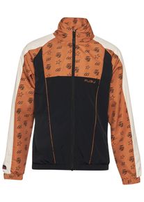 Fubu Herren Trainingsjacke "Fubu Herren FM234-013-2 Fubu FB Initials Aop Block Track Jacket", schwarz-weiß, klassisch, Gr. L, mehrfarbig, 100%