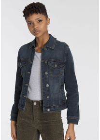 Arizona Damen Jeansjacke, blau, Basic, Gr. 34, Denim/Jeans, Obermaterial: 98% Baumwolle, 2% Elasthan, Jacken, aus Baumwollmischung, figurbetont, in