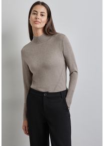 Street One Damen Strickpullover, beige, casual, Gr. 36, unifarben, Stoff, 51% Viskose, 30% Polyester, 19% Nylon , Pullover, aus softem Materialmix