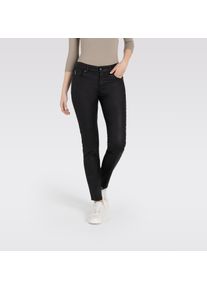MAC Damen 5-Pocket-Hose, schwarz, casual, Gr. 48, unifarben, Web, Obermaterial: 52% Baumwolle, 46% Lyocell, 2% Elasthan, Hosen, mit Zipper-Detail