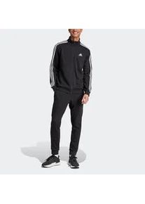 Trainingsanzug Adidas SPORTSWEAR "BASIC 3-STREIFEN" Gr. XXL, schwarz Herren Sportanzüge