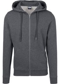 Urban Classics Herren Sweatjacke "Urban Classics Herren Basic Zip Hoody", grau, Gr. S, unifarben, 65% Baumwolle, 35% Polyester, Sweatjacken