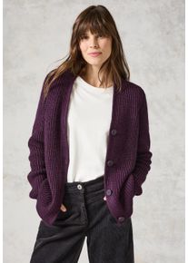 Cecil Damen Cardigan, rosa, casual, Gr. XXL, unifarben, Stoff, 84% Polyacryl, 16% Viskose, Strickjacken, mit Materialmix