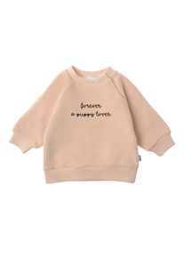 Liliput Herren Sweatshirt "Forever a puppy lover", beige, Gr. 98, bedruckt, 80% Baumwolle, 20% Polyester, Sweatshirts, aus weichem Material