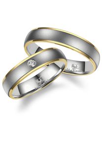 MARRYA Damen Verlobungsring "Titan Ringe Trauringe Eheringe Partnerringe", 64, Titan, gold, Titan, Fingerringe